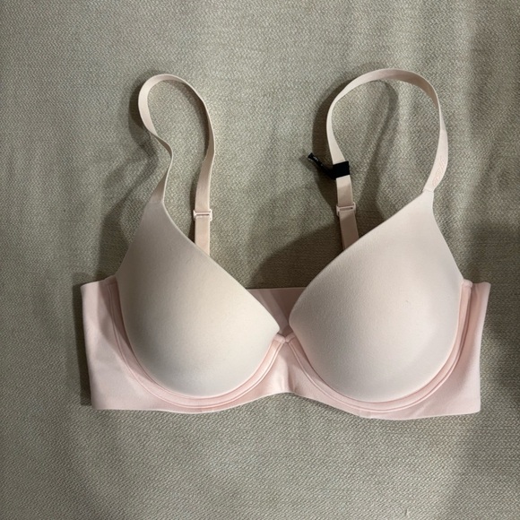 NWOT Aerie smoothiez push up plunge bra in light pink - Picture 2 of 4